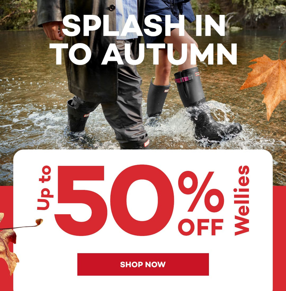 Splash in to Autumn - up to 50% off wellies from Muck Boots, Hunter & more