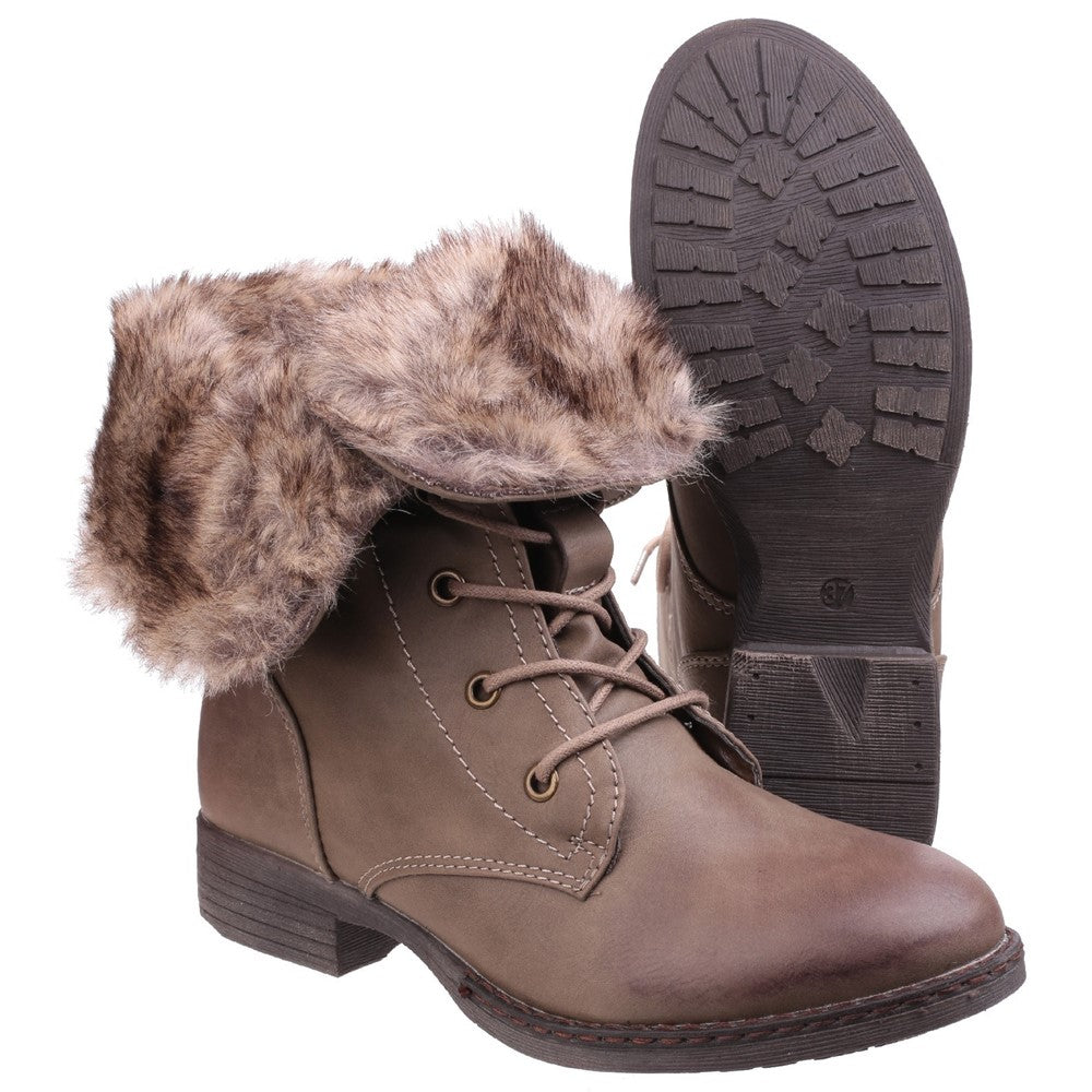 Divaz Leigh Lace Up Ankle Boots