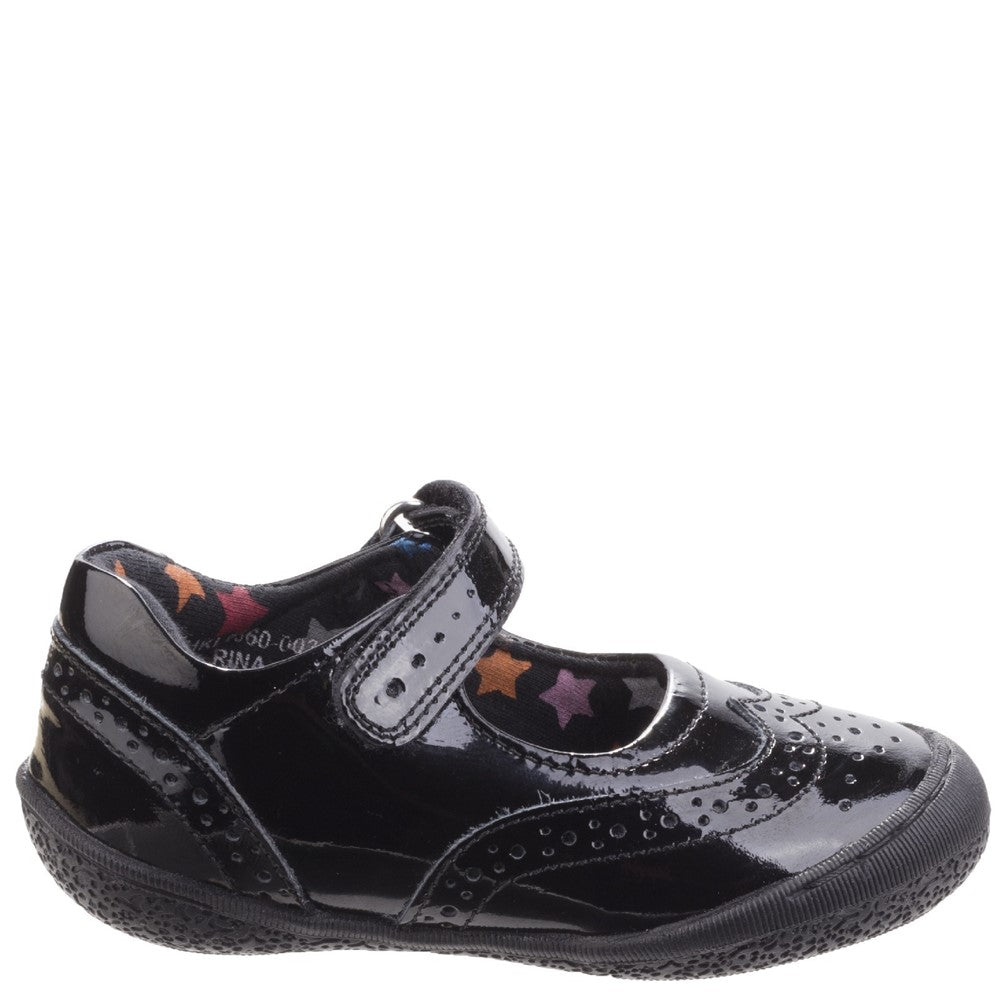 Hush Puppies Rina Patent Junior School Shoes
