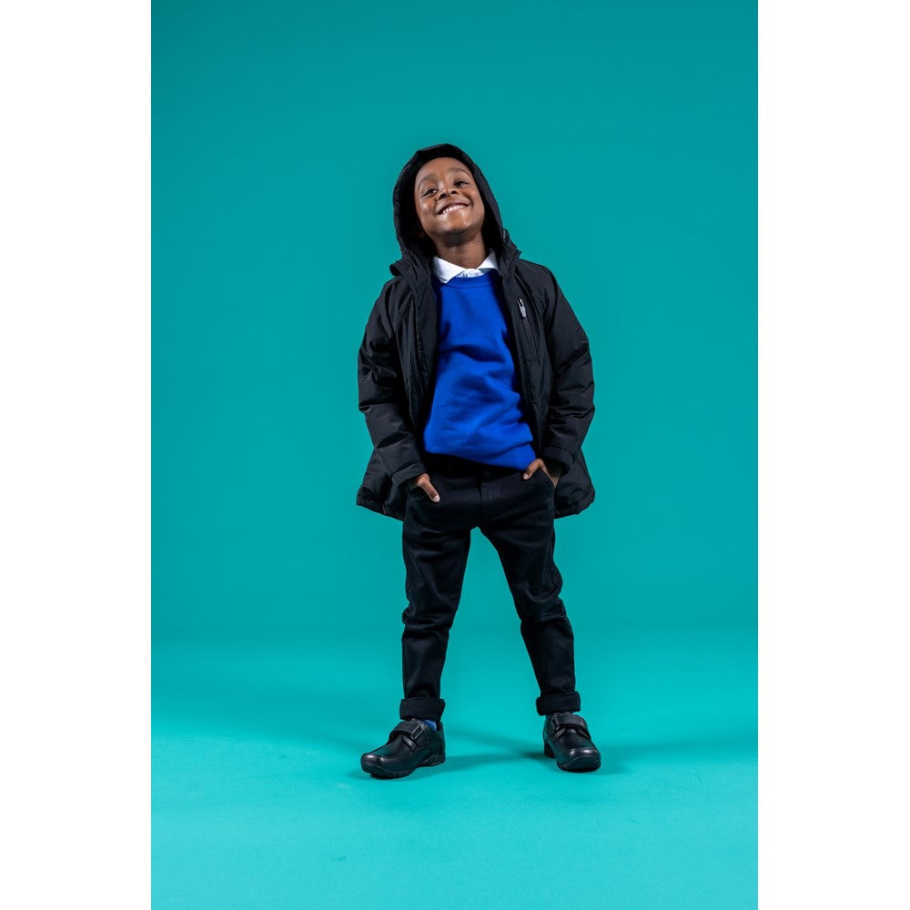 Hush Puppies Freddy Single Fit Junior School Shoes