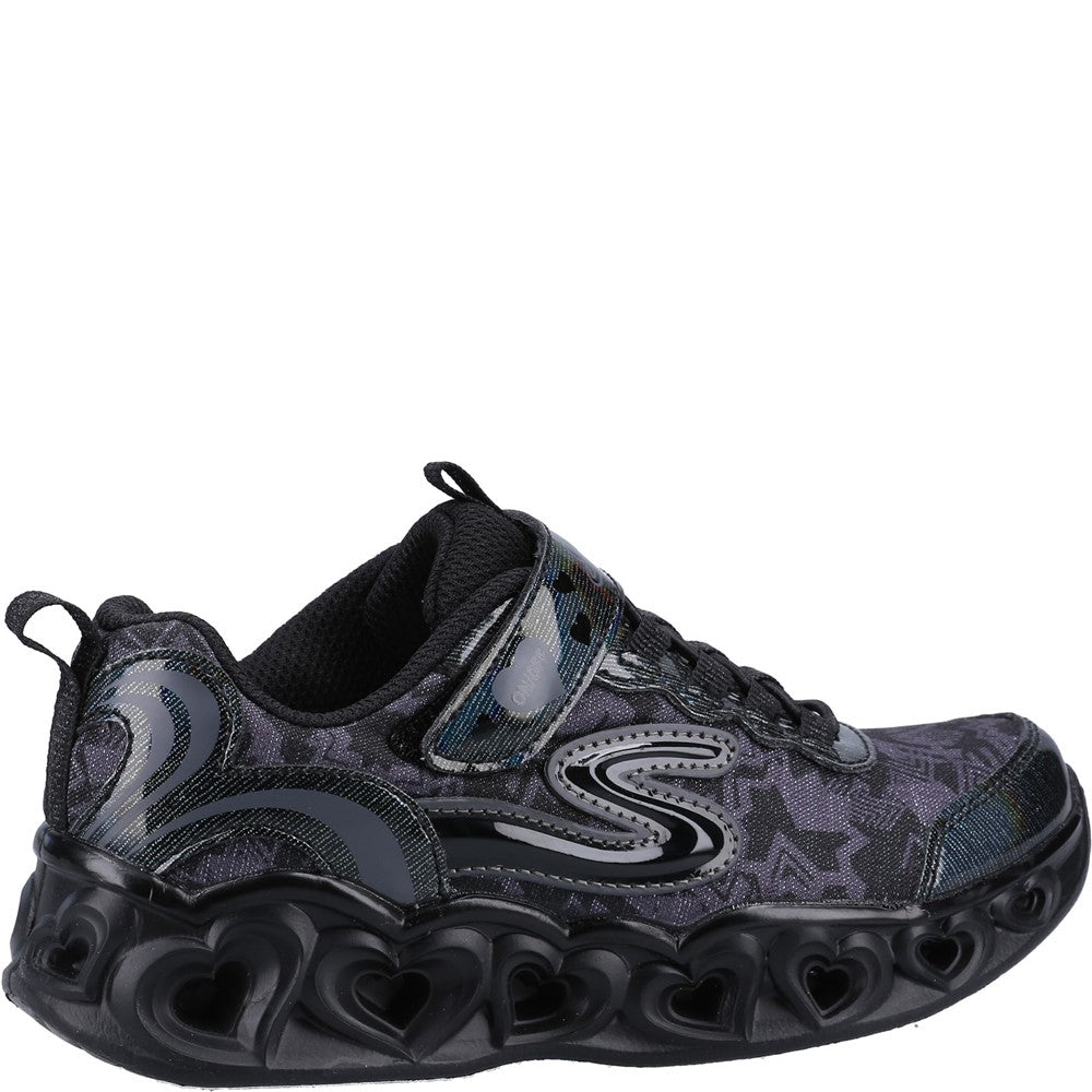 Skechers Heart Lights Graphic Gore & Strap Lighted Heart Midsole Trainer