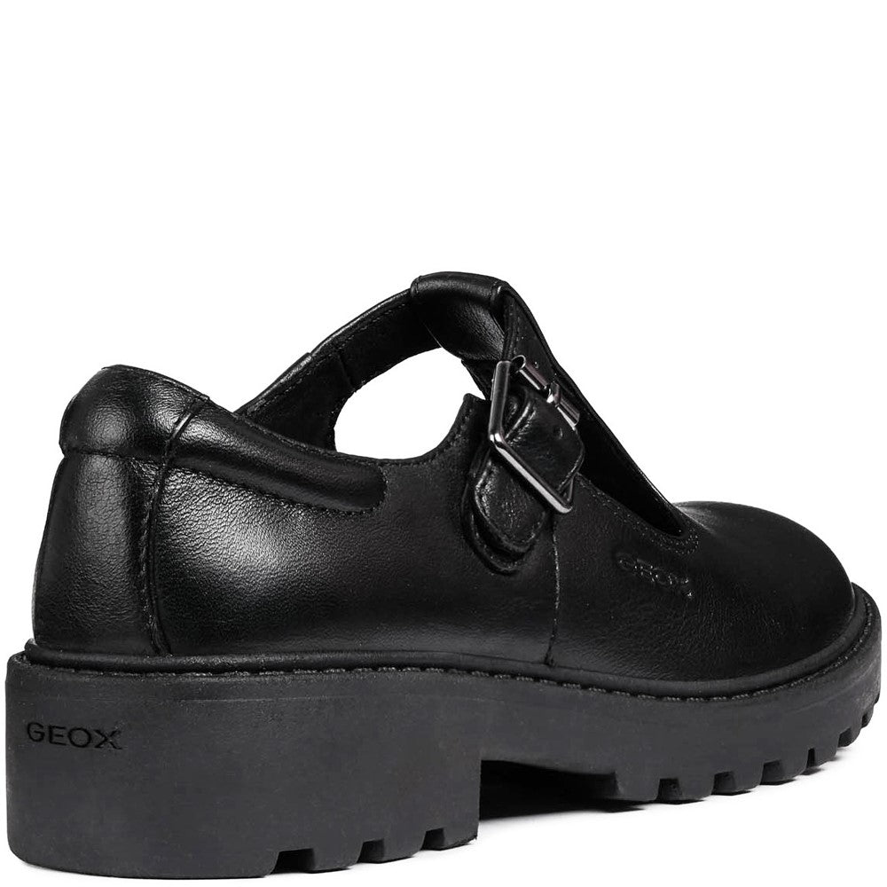 Geox J Casey G. E Buckle School Shoes Size 6