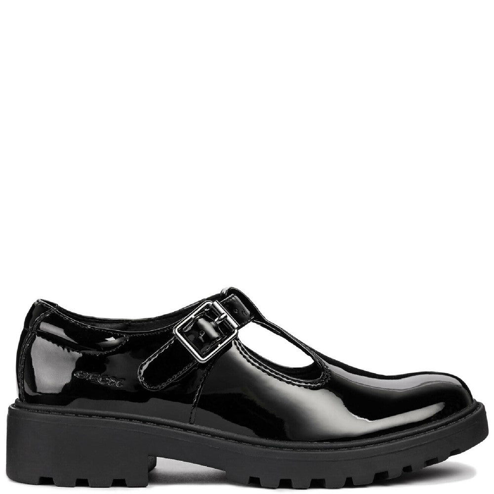Geox J Casey G. E Buckle School Shoes Size 6-7