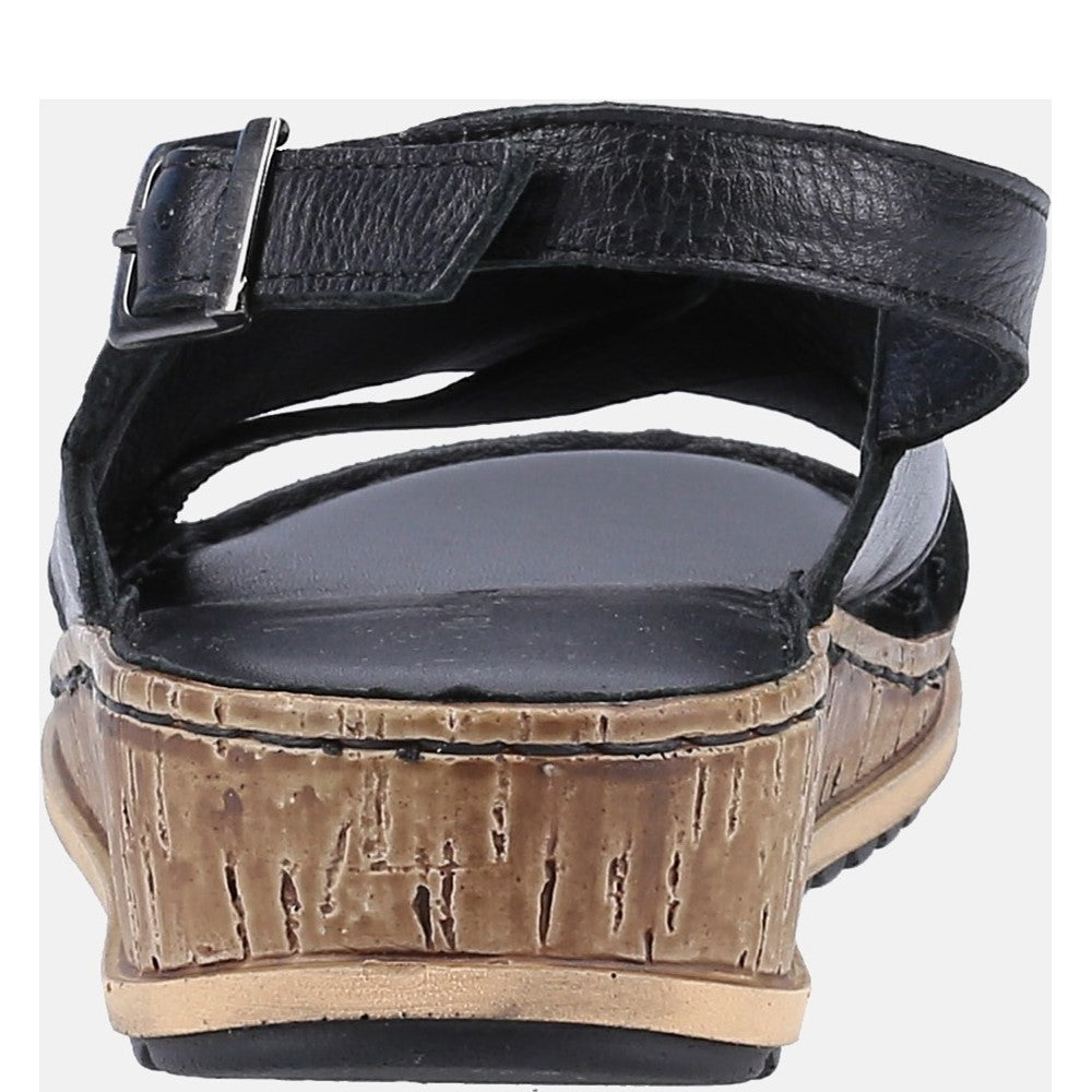 Hush Puppies Elena Cross Over Wedge Sandal