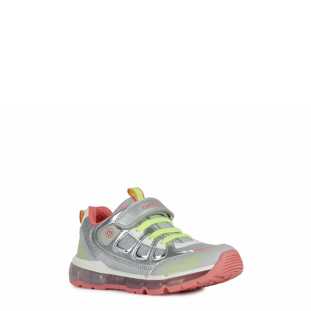 Geox J Android Girl C Lace up and Touch Fastening Trainer
