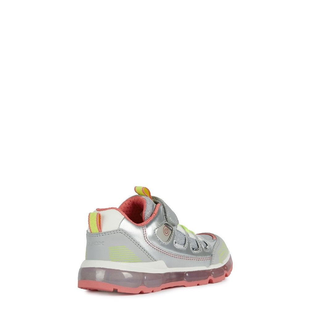 Geox J Android Girl C Lace up and Touch Fastening Trainer