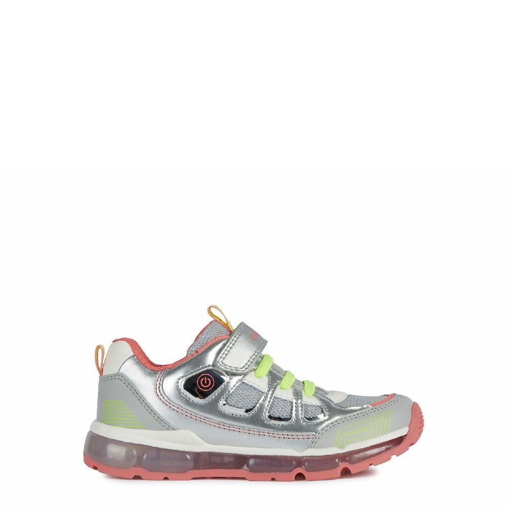 Geox J Android Girl C Lace up and Touch Fastening Trainer