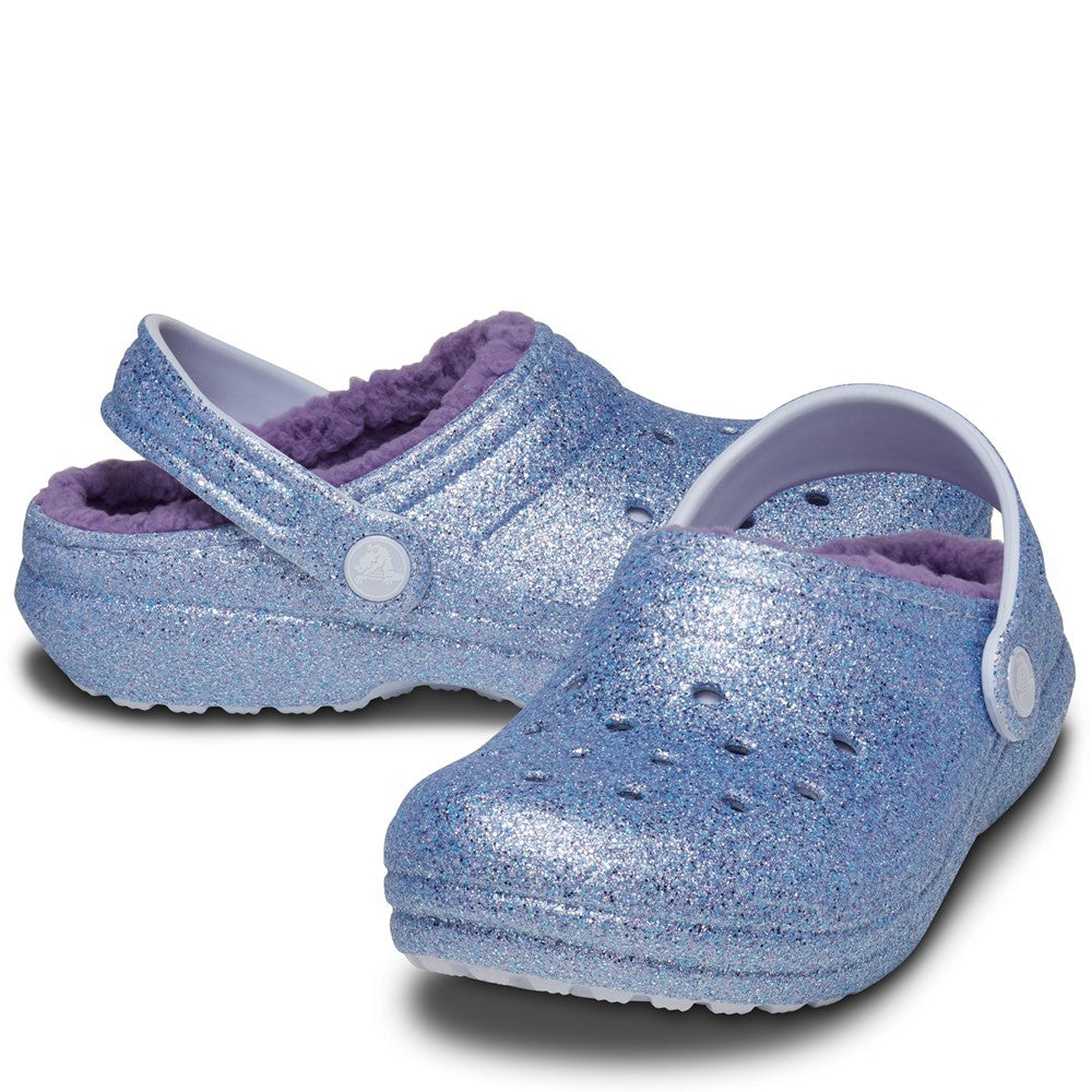 Crocs Kids Classic Glitter Lined Clog