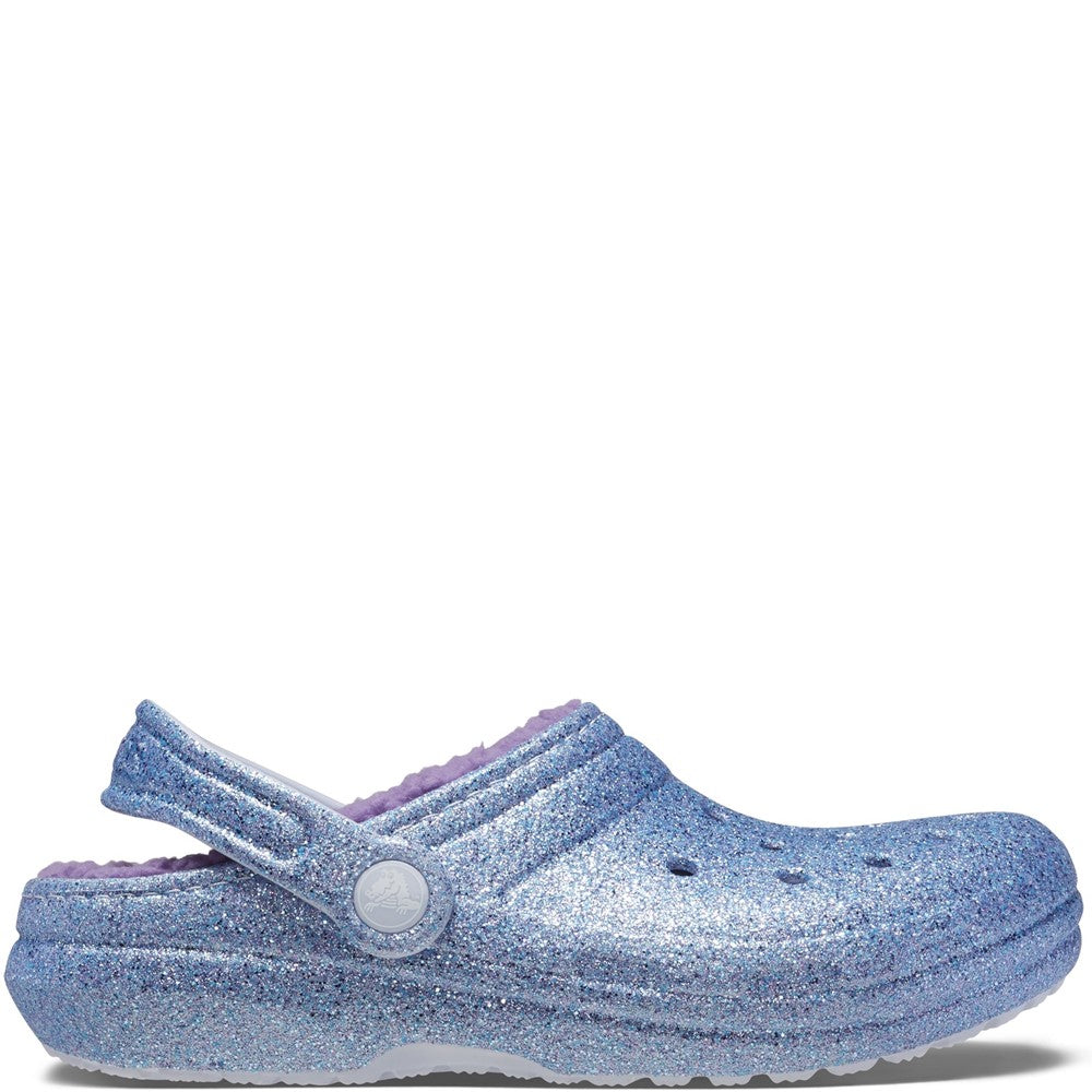 Crocs Kids Classic Glitter Lined Clog
