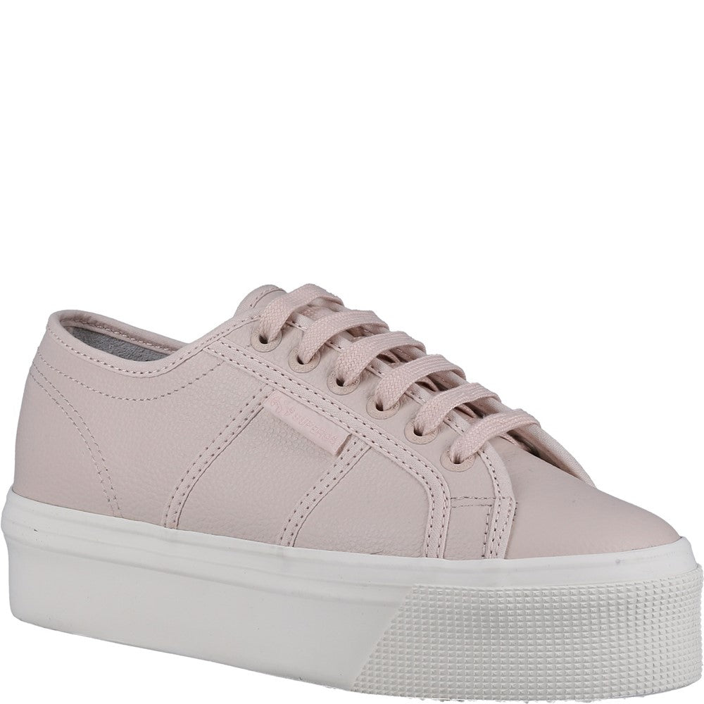 Superga 2790 Tumbled Leather Trainer