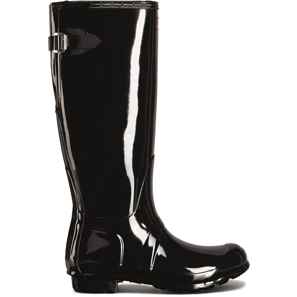 Hunter Tall Back Adjustable Gloss Wellington Boots