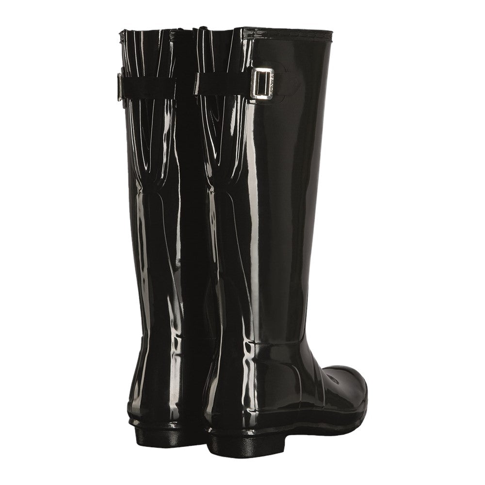 Hunter Tall Back Adjustable Gloss Wellington Boots