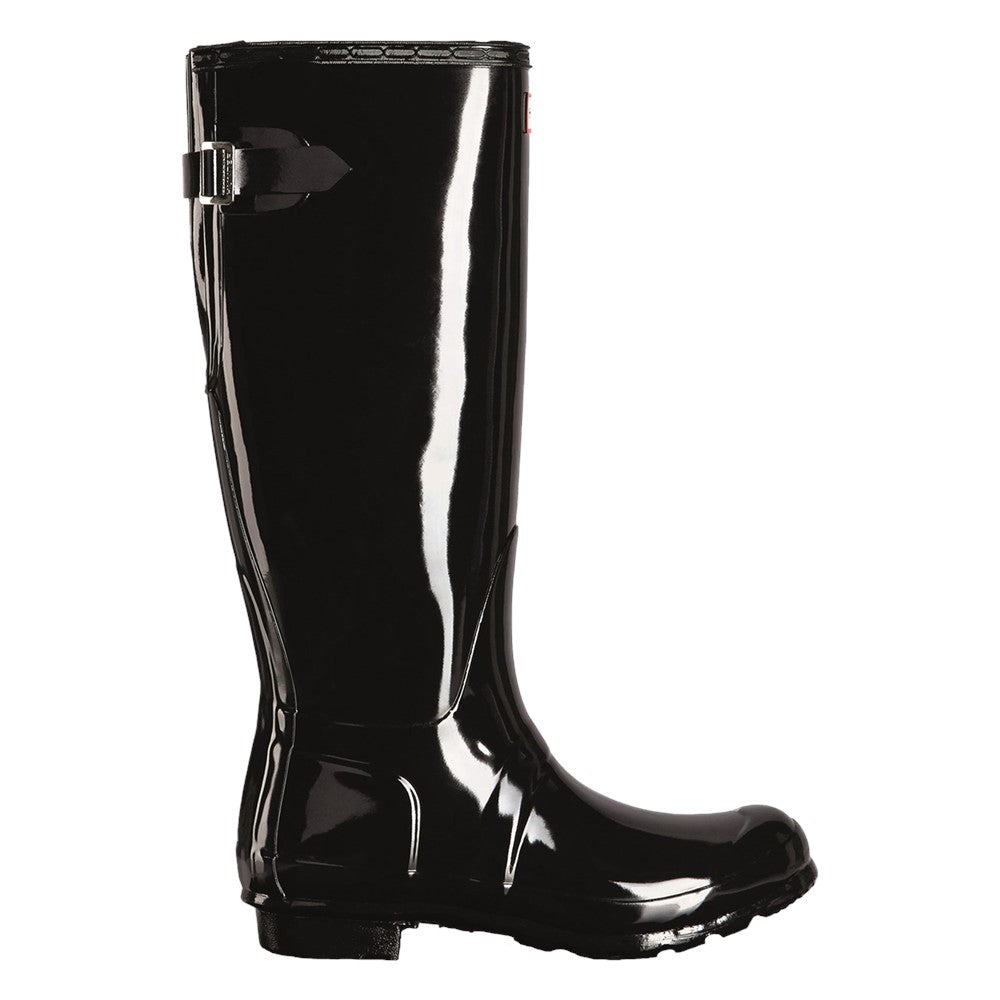 Hunter Tall Back Adjustable Gloss Wellington Boots