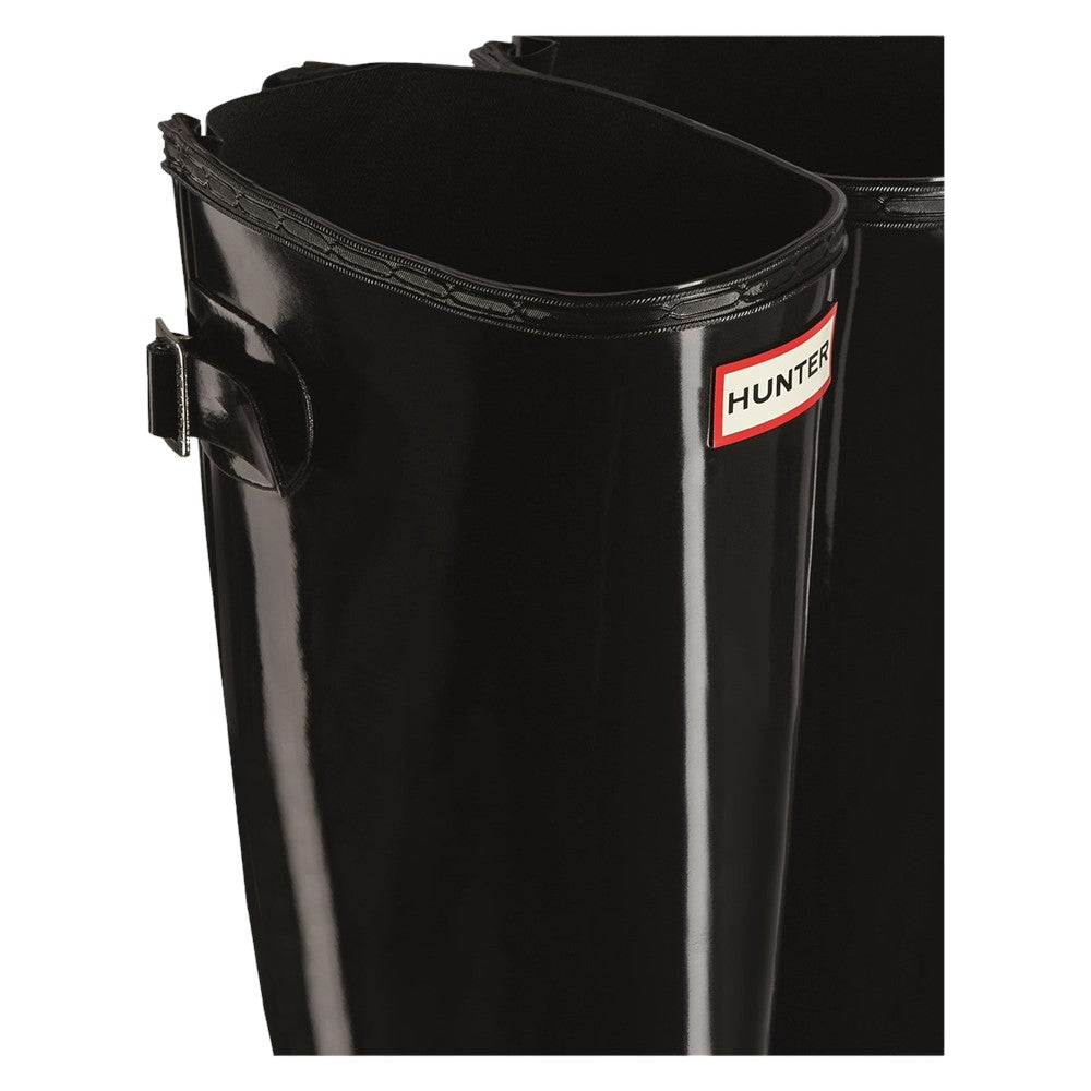 Hunter Tall Back Adjustable Gloss Wellington Boots
