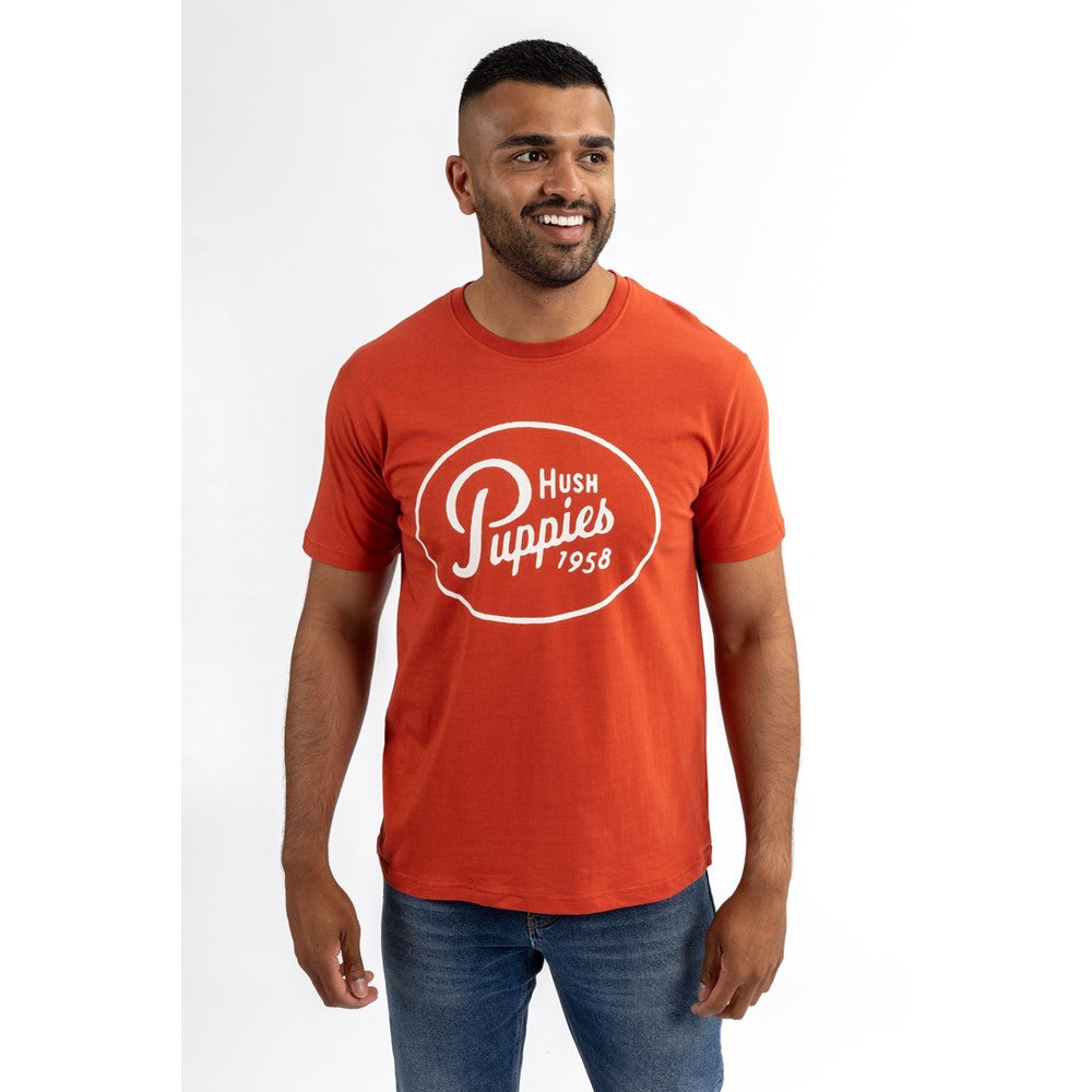 Hush Puppies Mens Retro Script Tee