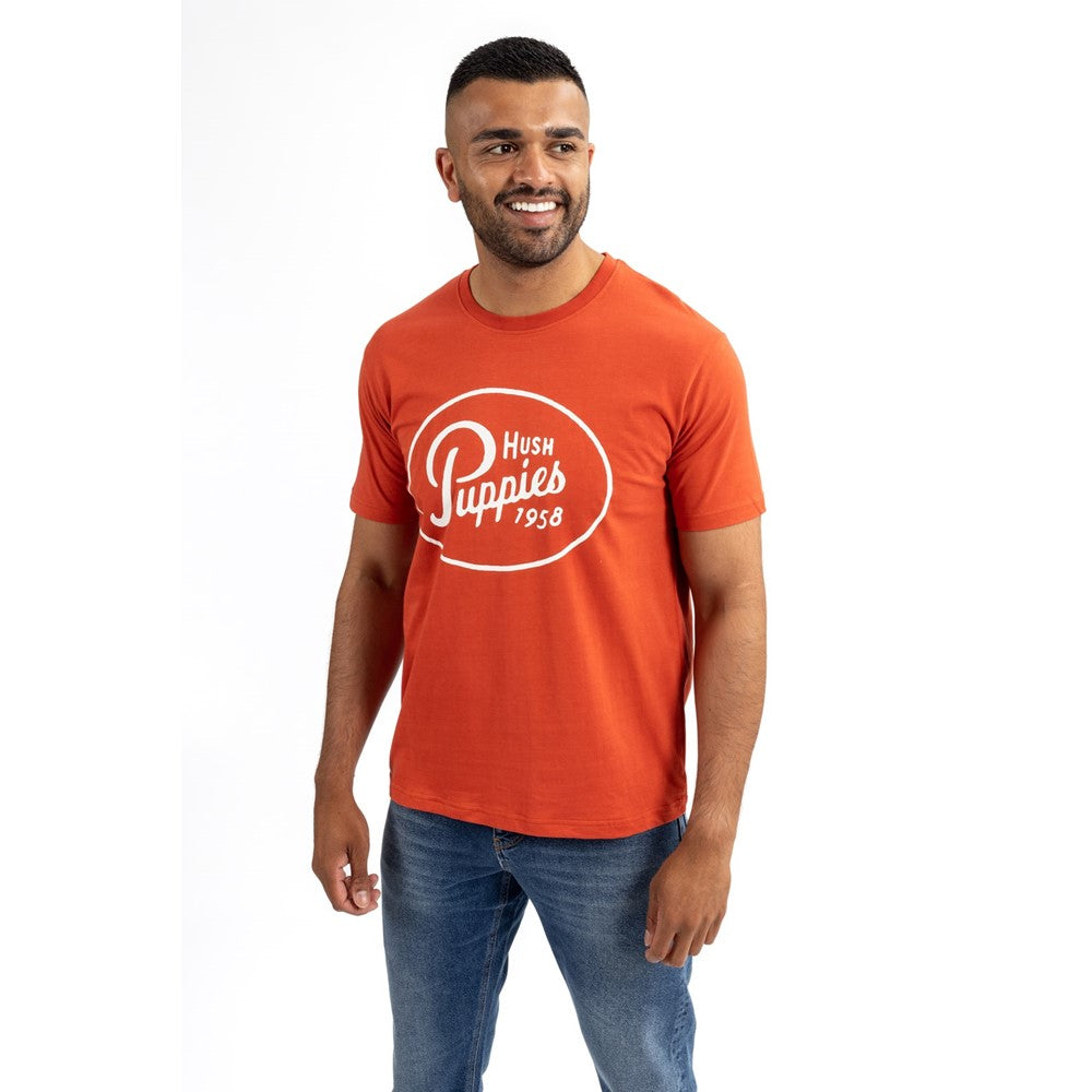 Hush Puppies Mens Retro Script Tee