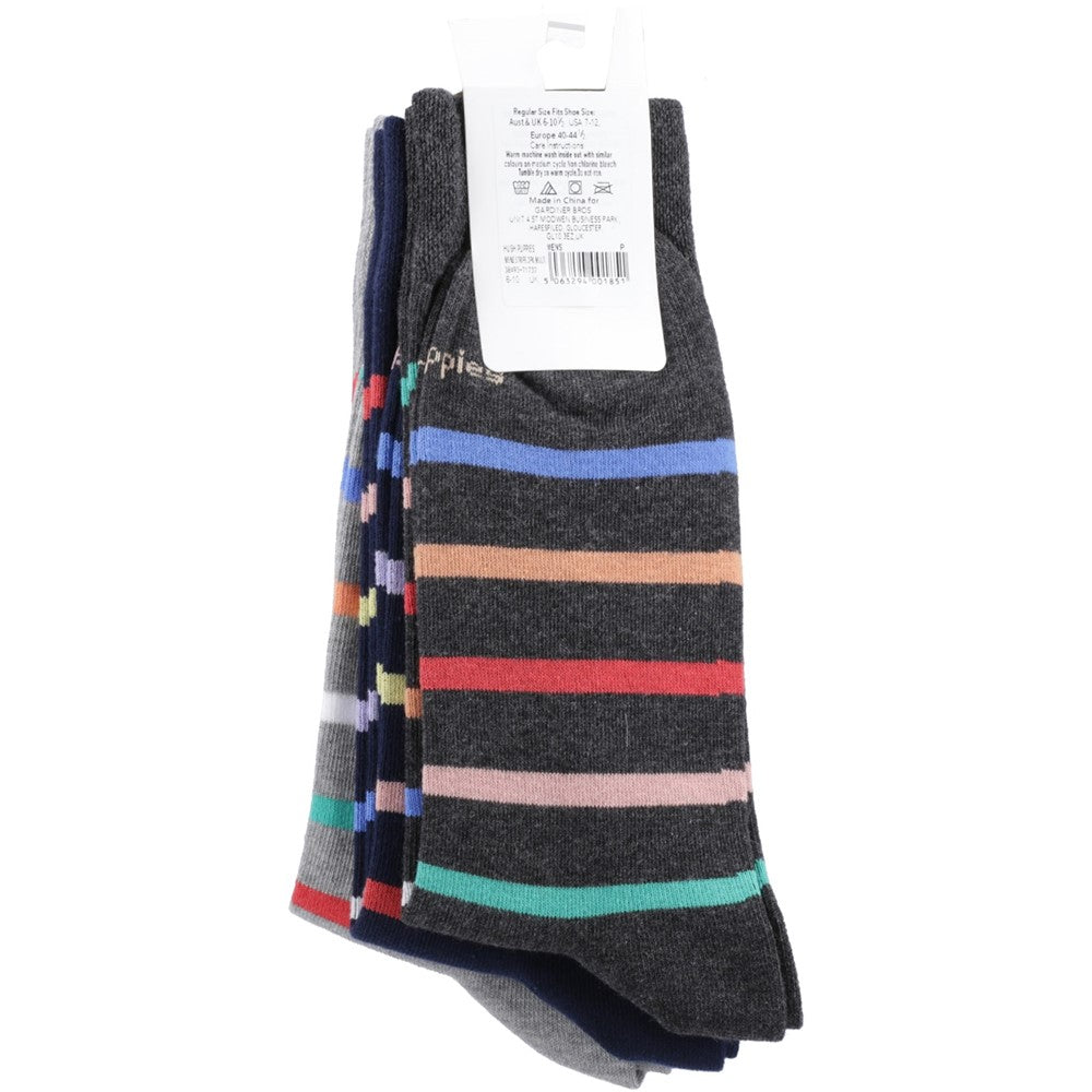 Hush Puppies Stripe 3 Pack Socks