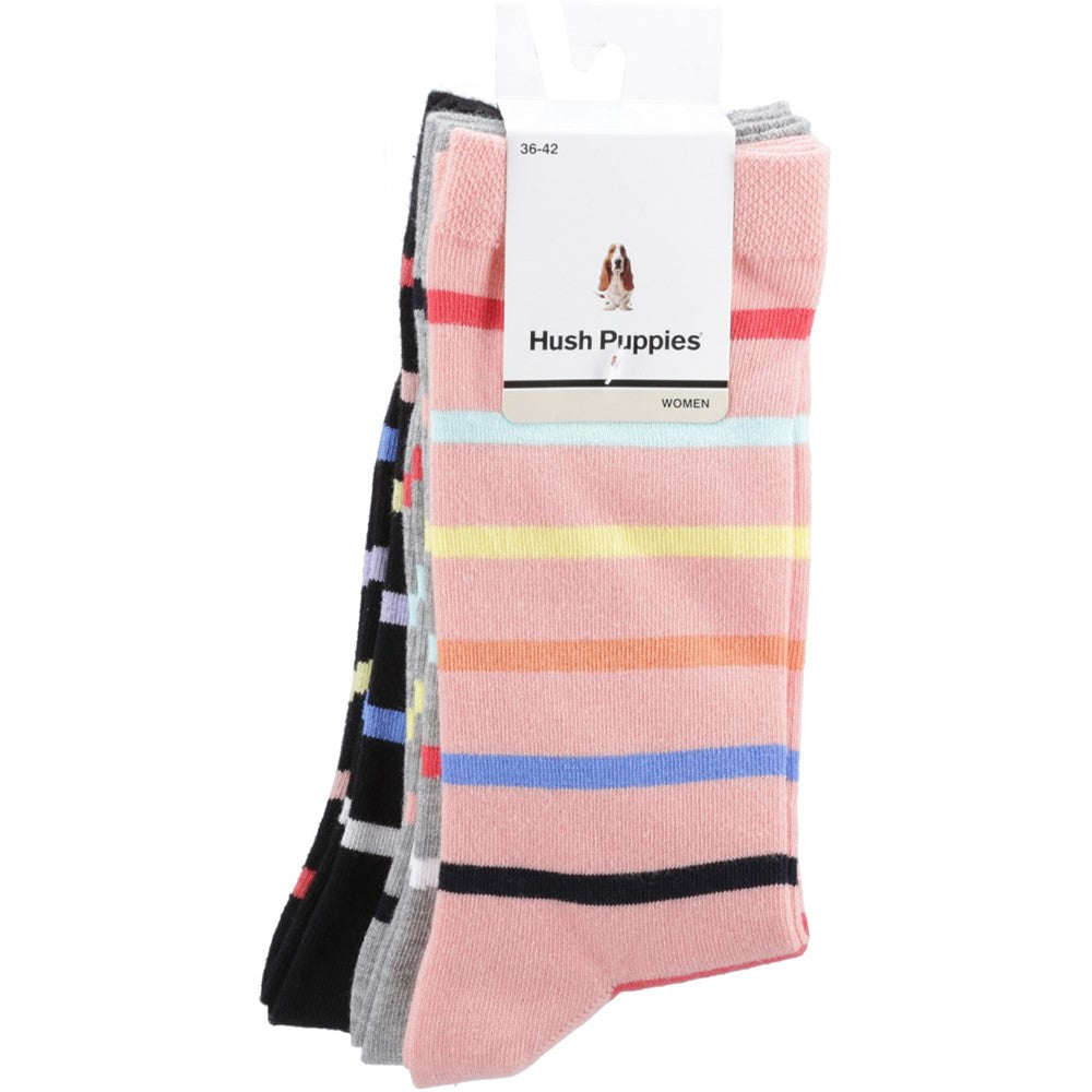 Hush Puppies Stripe 3 pack Socks