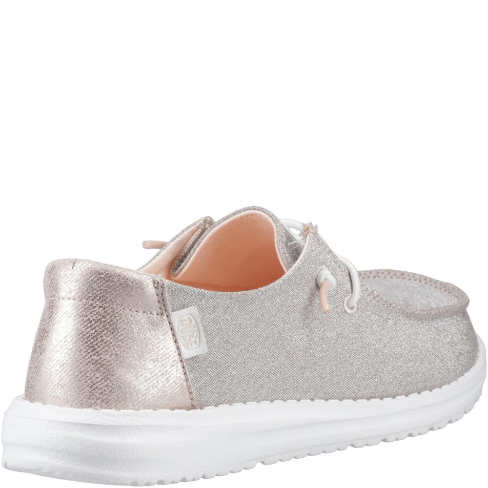 HEYDUDE Wendy Metallic Sparkle Shoe