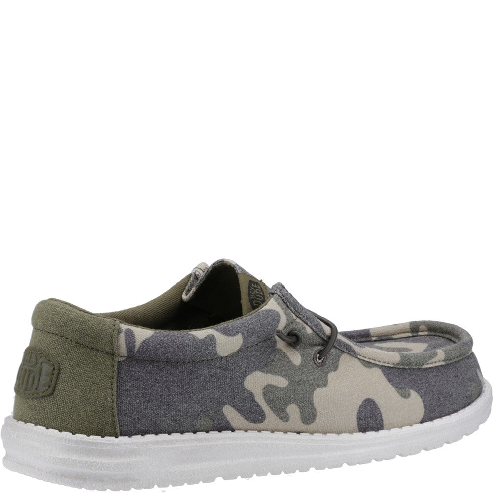 HEYDUDE Wally Washed Camo Shoe