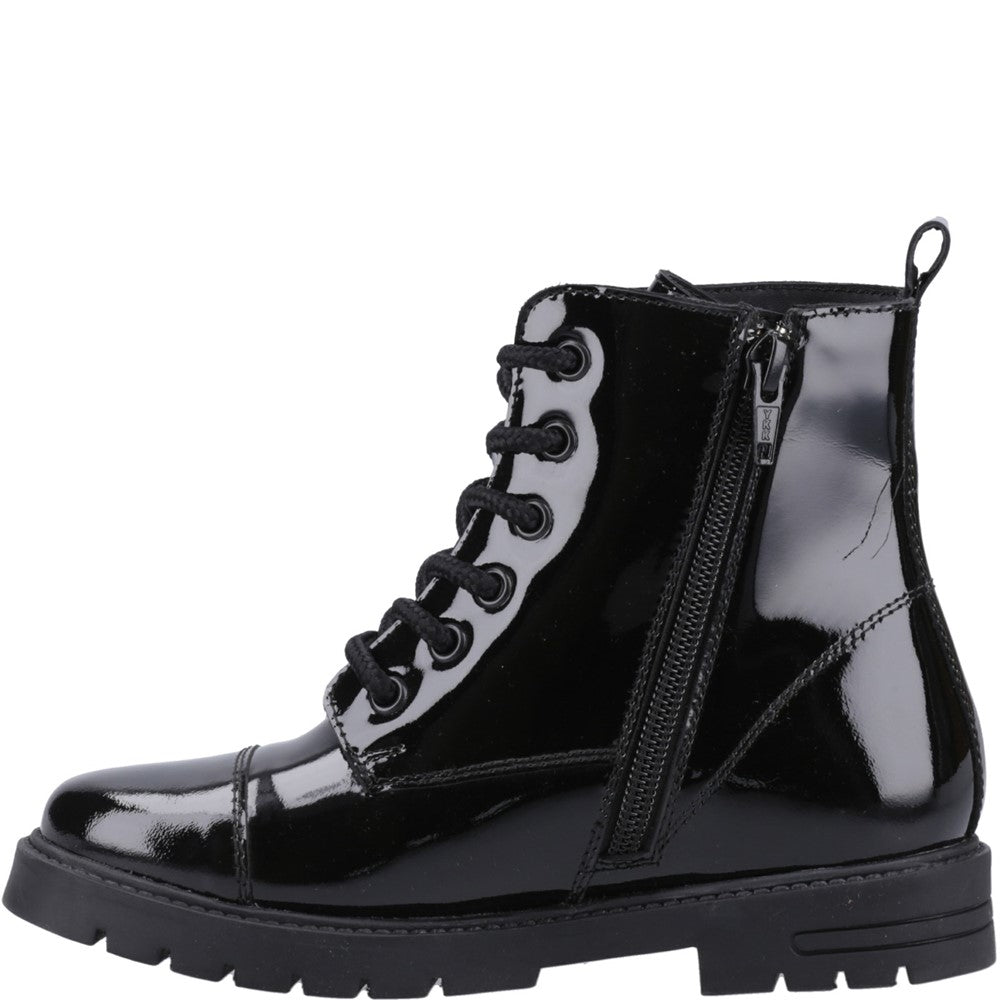 Hush Puppies Lauren Patent Junior School Shoes