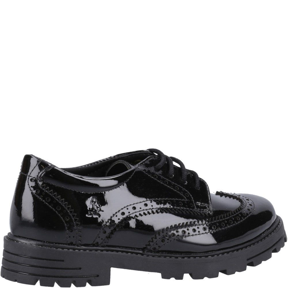 Hush Puppies Maxine XL Patent Senior School Shoes