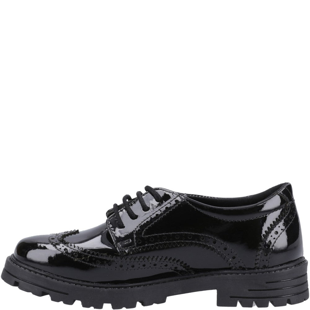 Hush Puppies Maxine XL Patent Senior School Shoes