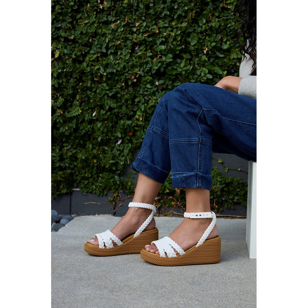 Crocs Brooklyn Woven Ankle Strap Wedge