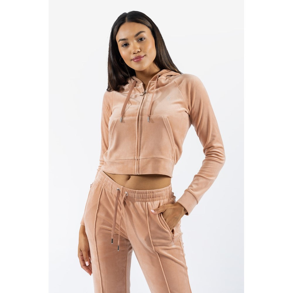 Juicy Couture Classic Velour Hoodie With Juicy Logo