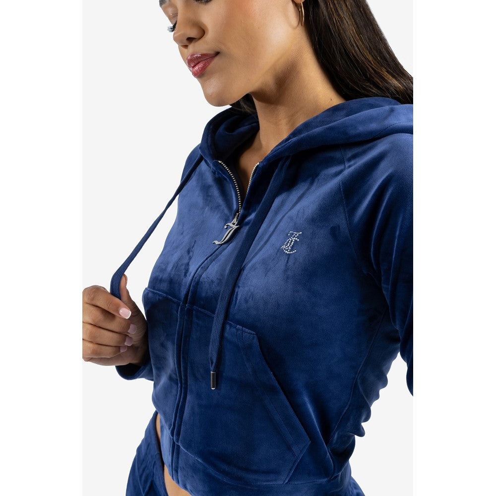 Juicy Couture Classic Velour Hoodie With Juicy Logo