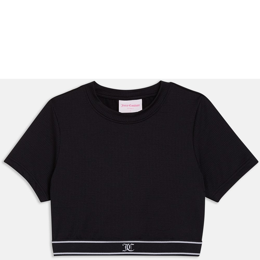 Juicy Couture Rayon Rib Short Sleeve Top