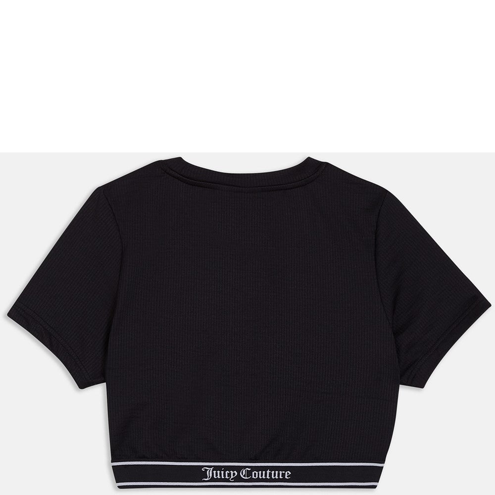 Juicy Couture Rayon Rib Short Sleeve Top