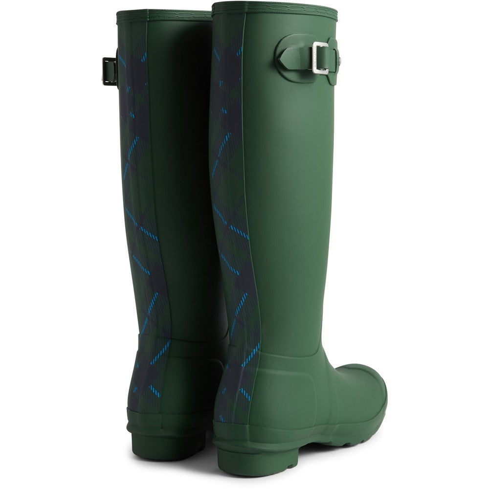 Hunter Original Tall Tartan Back Strap Wellington Boots