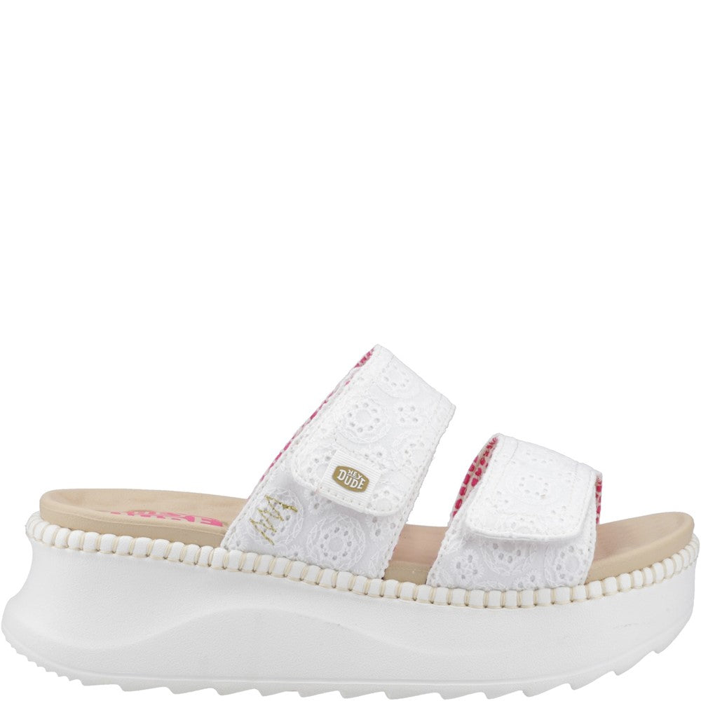 HEYDUDE Delray Slide Eyelet Sandal
