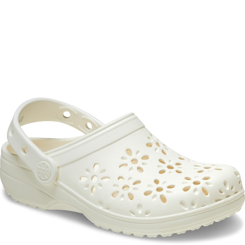 Crocs Toddler Classic Floral Cut Out Clog