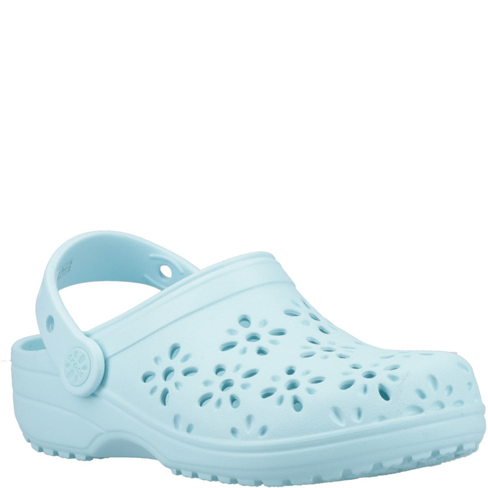 Crocs Kids Classic Floral Cut Out Clog