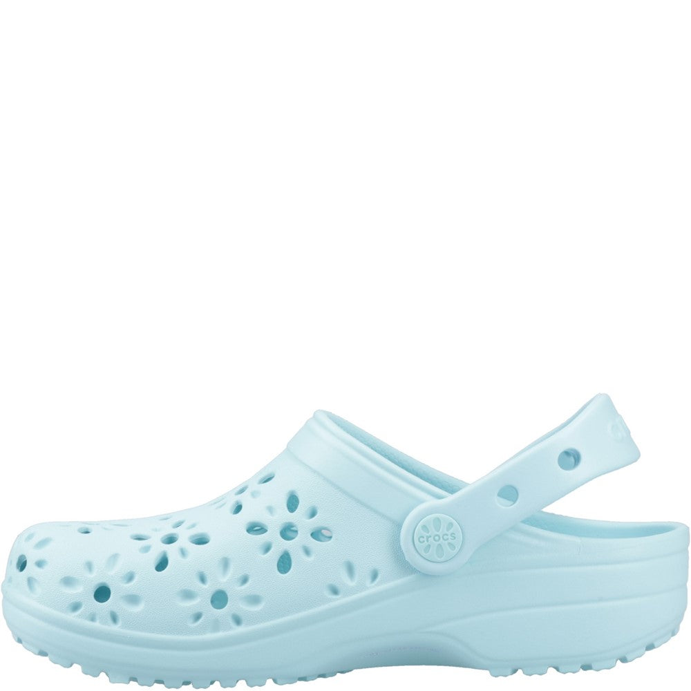 Crocs Kids Classic Floral Cut Out Clog