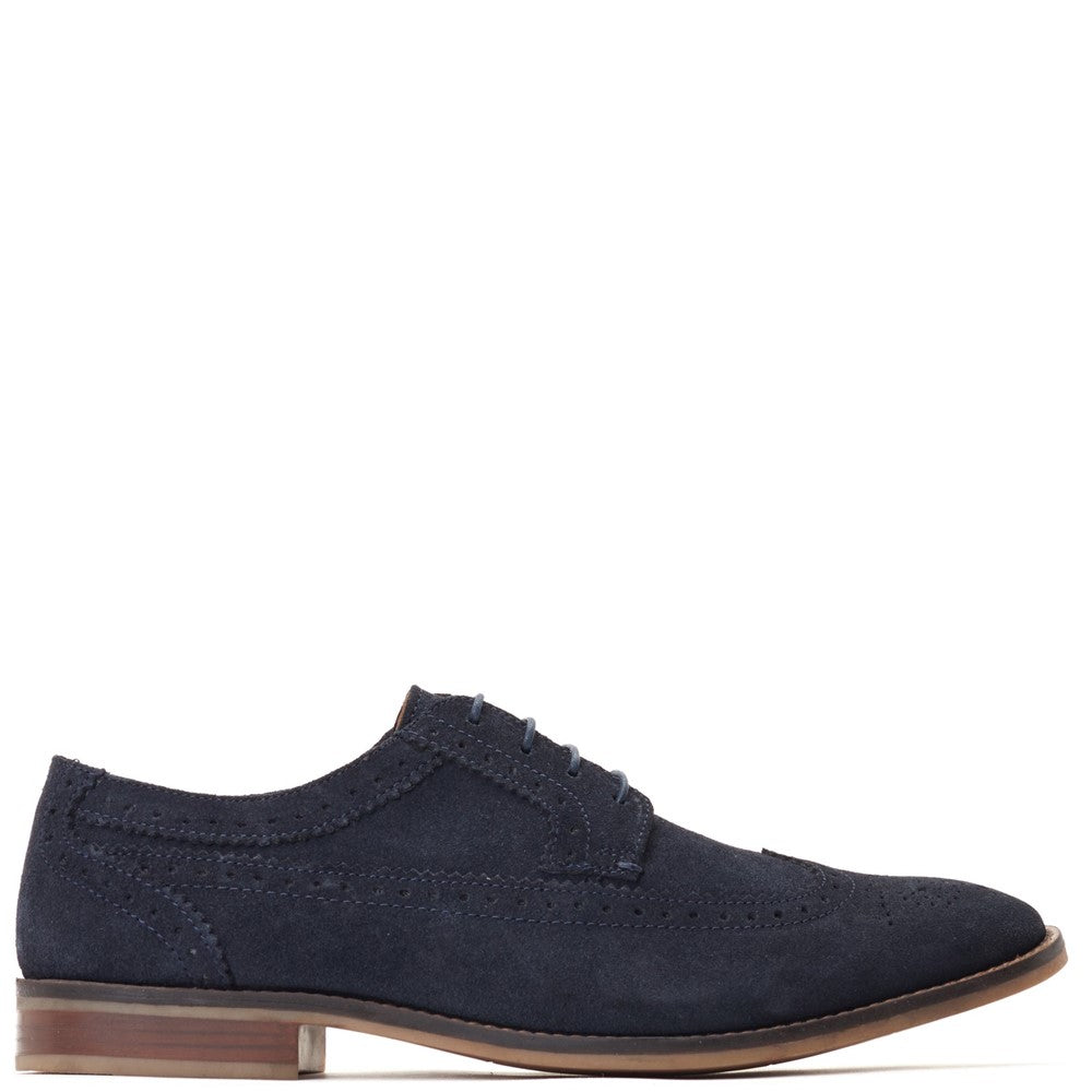 Base London Twain Suede Brogue Shoes