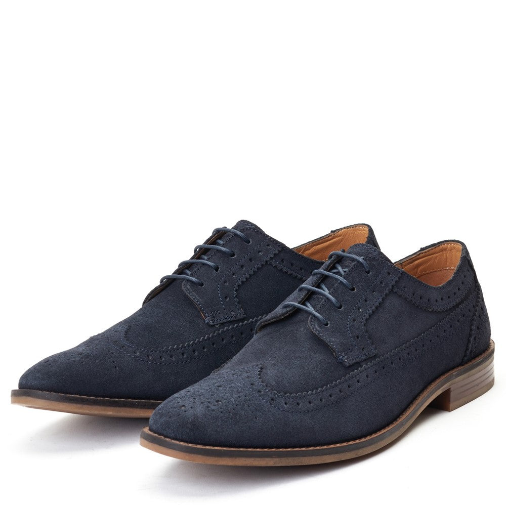 Base London Twain Suede Brogue Shoes