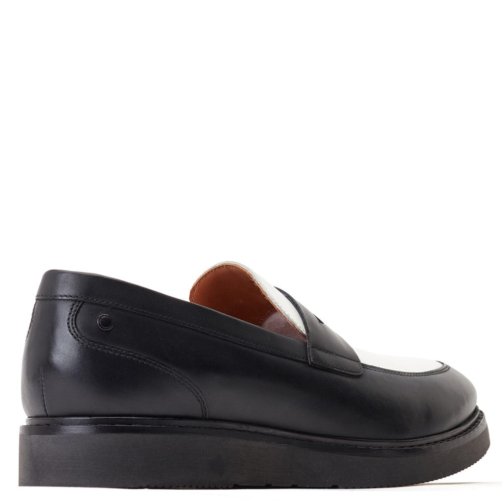Base London Sid Waxy Combo Penny Loafers