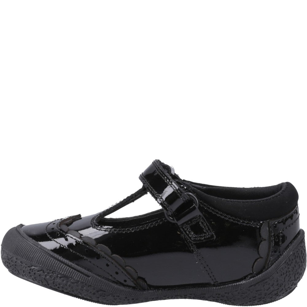 Hush Puppies Rae T-Bar Patent Infant School Shoes