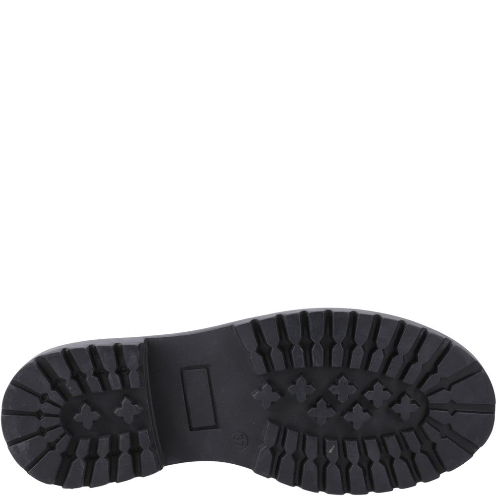 Hush Puppies Aubrey Lace Up Patent Junior School Shoes