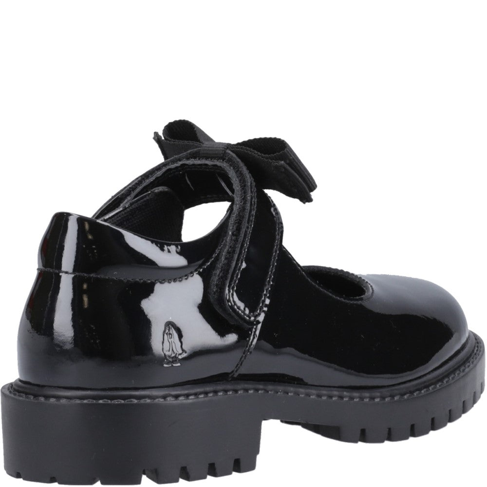 Hush Puppies Astrid Bow Patent Junior School Shoes