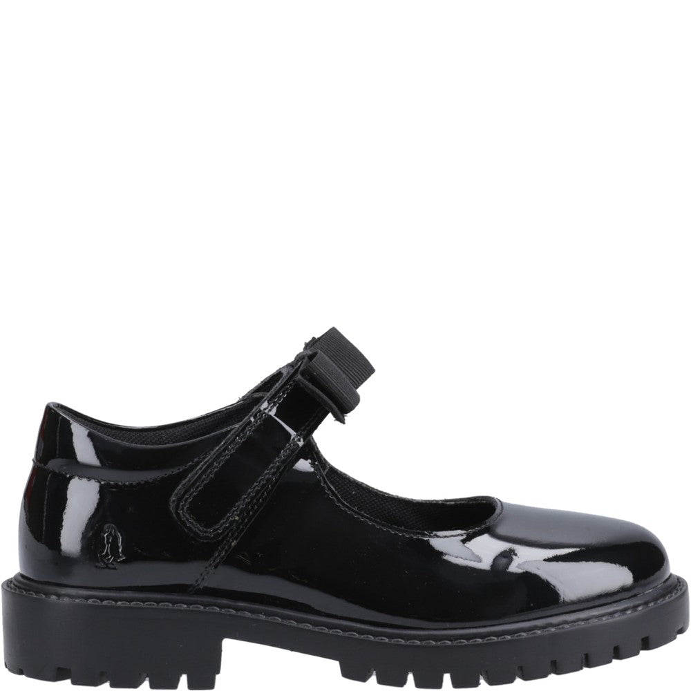 Hush Puppies Astrid Bow Patent Junior School Shoes