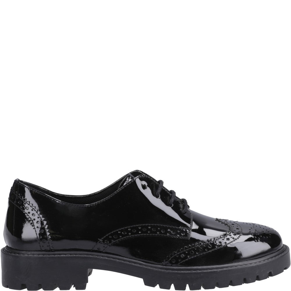 Hush Puppies Athena Patent Junior School Shoes