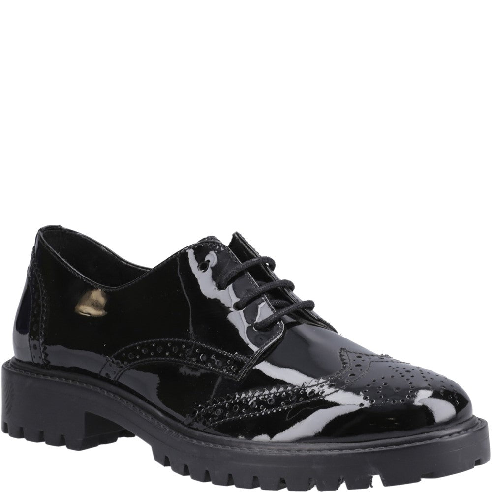Hush Puppies Athena Patent Senior School Shoes