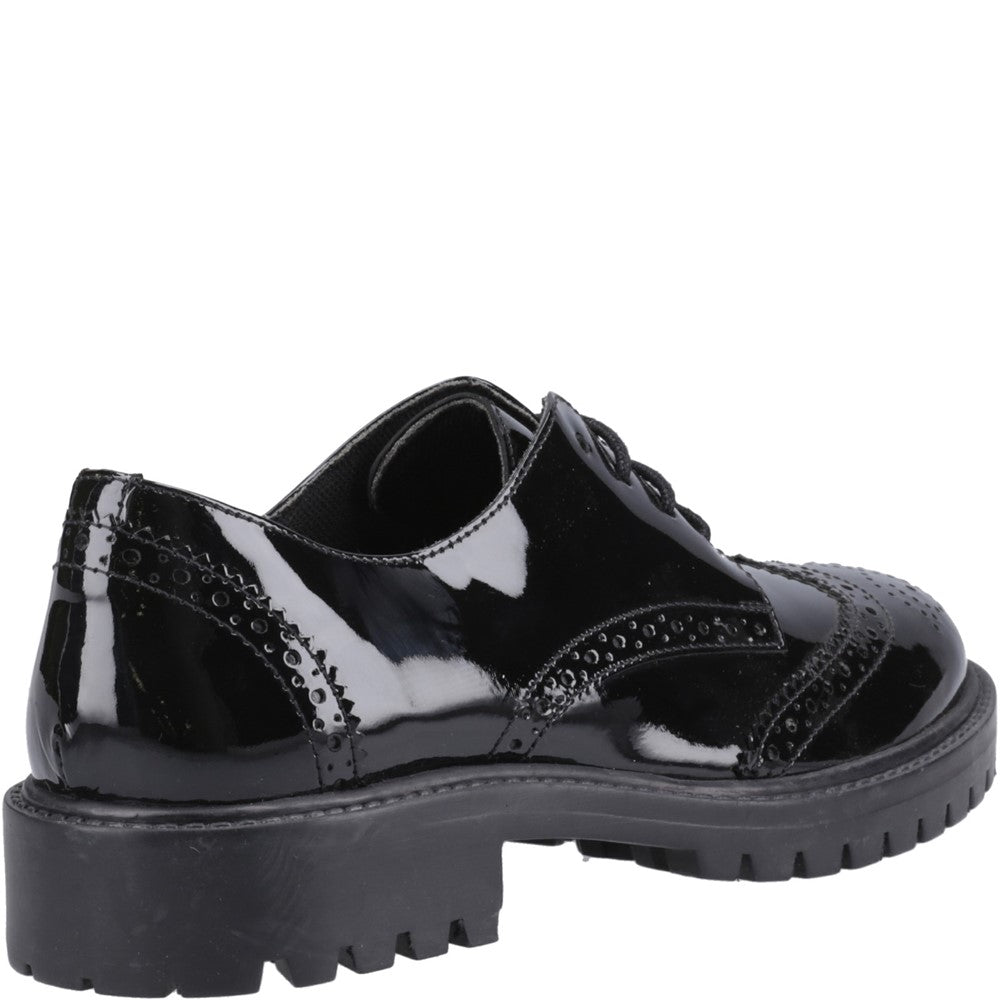 Hush Puppies Athena Patent XL Senior School Shoes