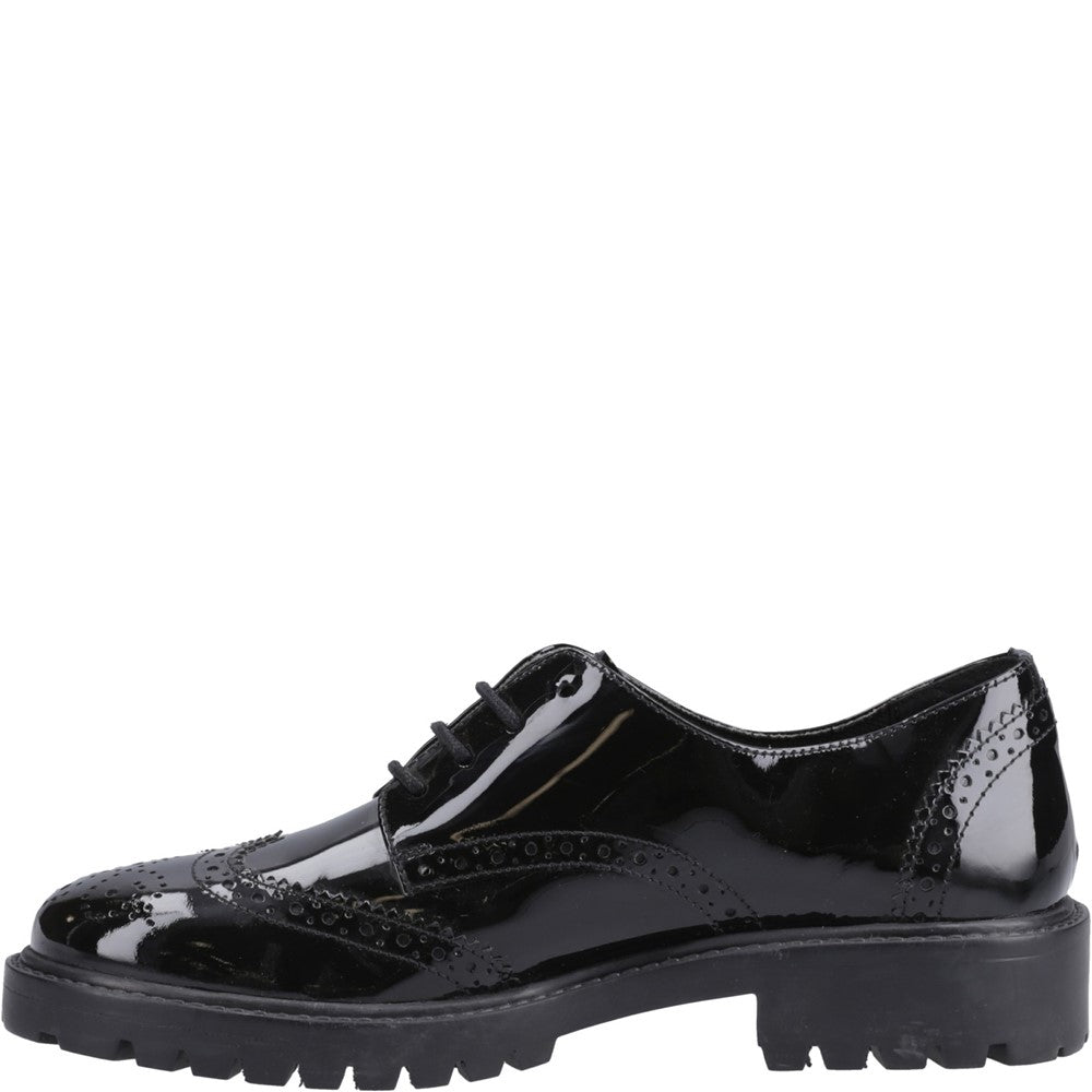 Hush Puppies Athena Patent XL Senior School Shoes