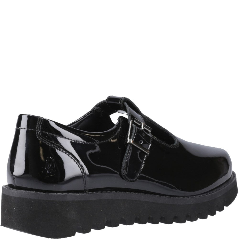 Hush Puppies Florrie T-Bar Patent Senior School Shoes