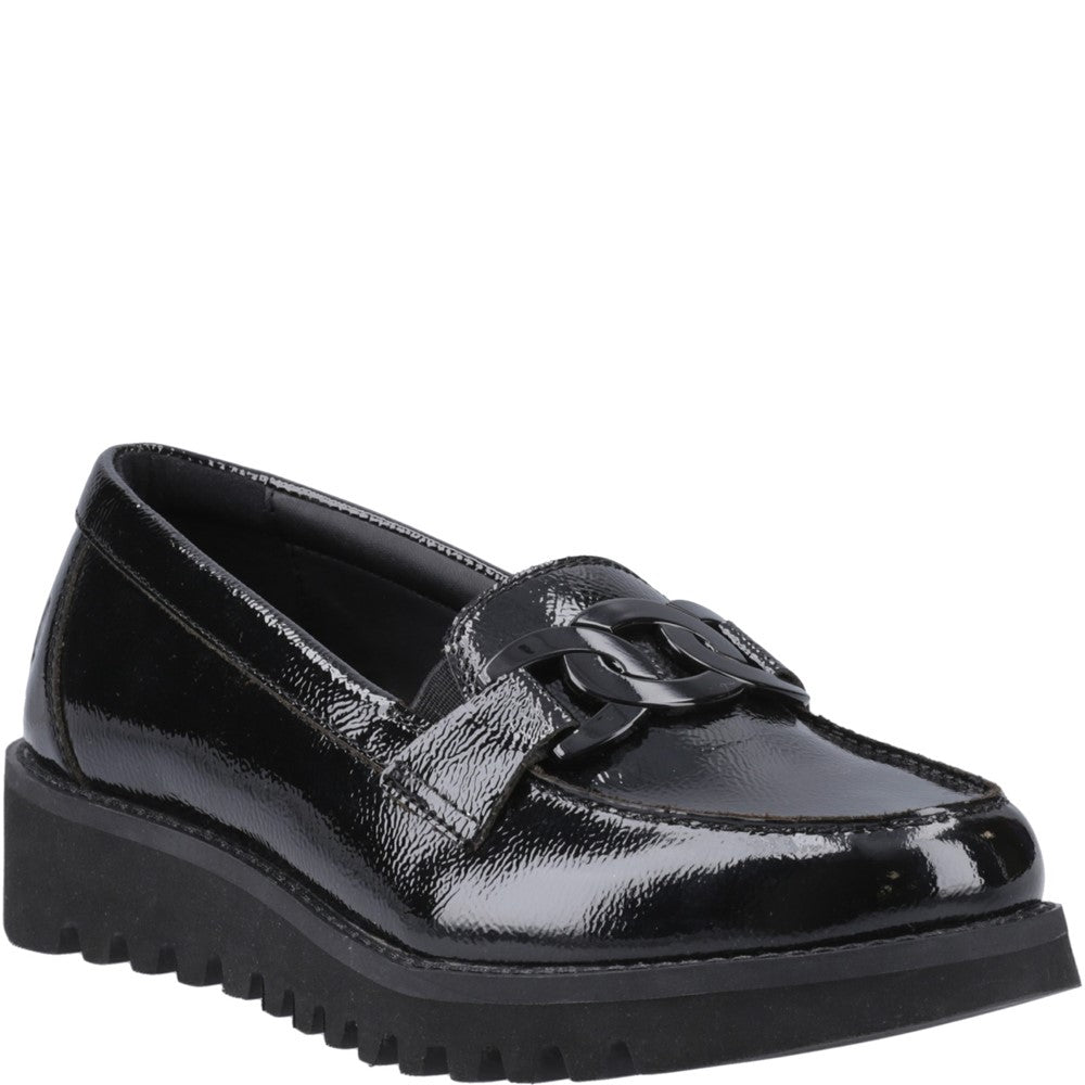 Hush Puppies Francis Loafer Patent XL Senior School Shoes